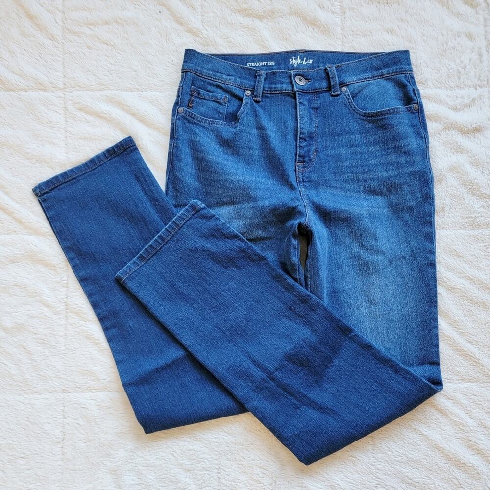 Style & Co. High Rise Straight Leg Jeans
